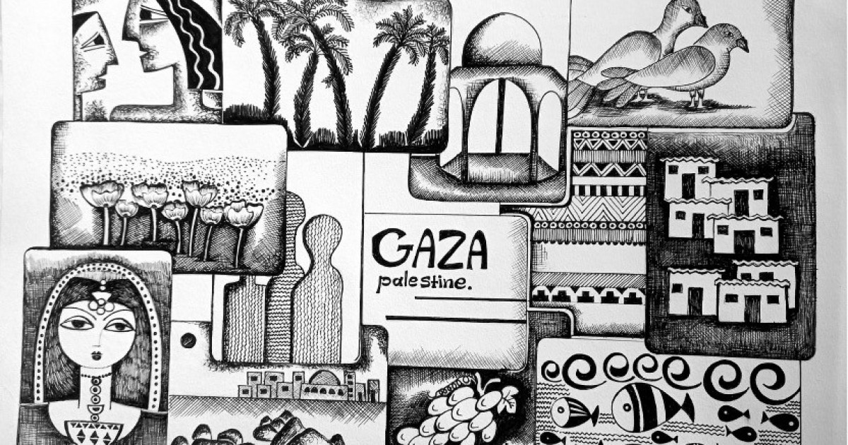 معرض "نزوح" في عمّان.. لوحات من غزة تروي ما عجزت عنه الكلمات