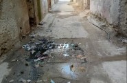 انسداد الصرف الصحي في الحارة الشمالية لمخيم درعا-  مراسل بوابة اللاجئين