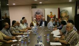 خلال اجتماع القيادة السياسية الفلسطينية في السفارة الفلسطينية
