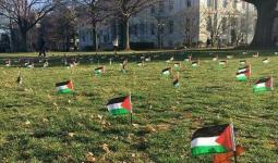 أعلام فلسطين ترفرف بجامعة في ولاية واشنطن إحياءاً لذكرى الإنتفاضة الأولى
