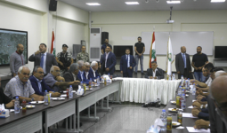 خلال اجتماع اللواء عباس ابراهيم مع ممثلي الفصائل الفلسطينية