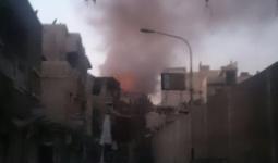 مخيم اليرموك المحاصر.. داعش تحرق منازل المدنيين في شارع حيفا والنظام يقصف الريجة بالهاون