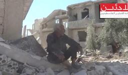 جانب من الدمار في مخيم درعا