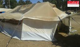 خيمة إيواء في مخيّم زيزون 