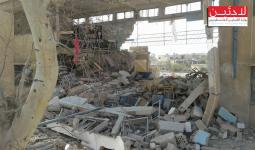 مخيم خان الشيح.. القصف يدمر مدرسة تابعة للأونروا ويحدث أضرارا كبيرة في منازل المدنيين 