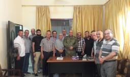خلال لقاء قيادة القوة المشتركة الفلسطينية وأصحاب الصيدليات في مخيم عين الحلوة