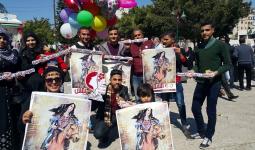 ناشطون في حملة وعد الشمس في قطاع غزة