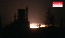 صواريخ حارقة تلتهم الأراضي والمزارع المحيطة بمخيم خان الشيح 