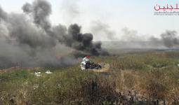الاطارات المشتعلة على حدود قطاع غزة