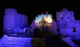 إضاءة القلعة البحريّة في صيدا بصورة القدس والمسجد الأقصى