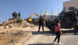 فلسطين المحتلة - من عملية الهدم في قرية الولجة