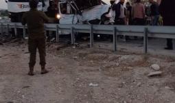 مصرع (6) عمّال فلسطينيين في حادث سير على طريق رقم (90)
