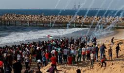 47 مصاباً فلسطينياً في اعتداء الاحتلال على المسير البحري في غزة / الصورة من وكالة شهاب للأنباء 