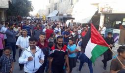 مسيرة في مخيم خان دنون رفضاً لورشة البحرين 