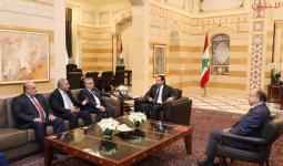 اجتماع الحريري بوفد المؤتمر الشعبي لفلسطينيي الخارج 