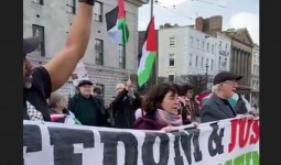من وقفة حركة التضامن الأيرلندية مع فلسطين