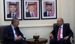 من لقاء وزير الخارجية الأردني أيمن الصفدي ولازاريني في عمّان