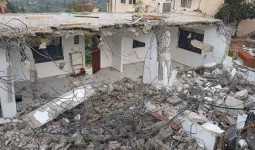 مبنى المدرسة بعد تدميره من قبل جرافات الاحتلال/ وكالات