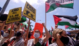 أرشيفية _ تظاهرة سابقة في الولايات المتحدة دعماً لفلسطين