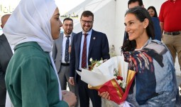 زيارة السفيرة السويسرية إلى مركز تدريب أونروا في عمان