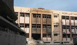 الدمار في جامعة القدس المفتوحة بمدينة غزة