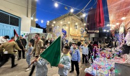 من احتفالات اللاجئين الفلسطينيين في مخيم الجليل بحلول شهر رمضان