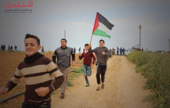 خلال مسيرة العودة الكبرى في قطاع غزة
