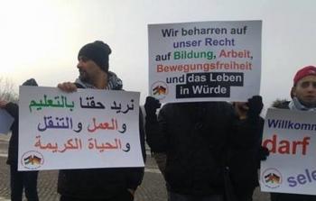 لاجئون فلسطينيون يعتصمون في برلين للمطالبة بالالتفات إلى وضعهم