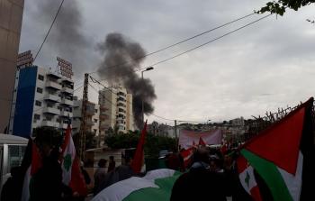 الأمن اللبناني يقمع المُحتجين أمام السفارة الأمريكية
