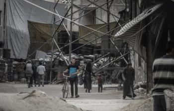 معبر العروبة الفاصل بين مخيم اليرموك وبلدة يلدا