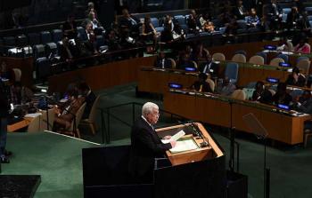 محمود عباس امام الجمعية العامة للامم المتحدة