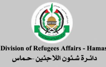 دائرة شؤون اللاجئين في حماس تُطالب 