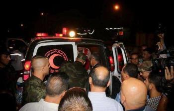 خلال استلام جثمان الشهيد قتيبة زهران
