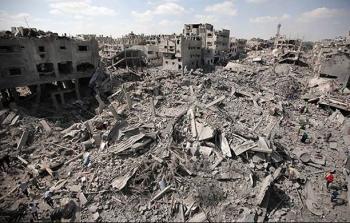صورة أرشيفية من المنازل المدمرة في قطاع غزة