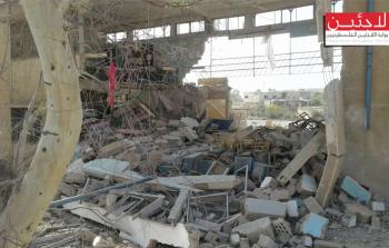مخيم خان الشيح.. القصف يدمر مدرسة تابعة للأونروا ويحدث أضرارا كبيرة في منازل المدنيين 