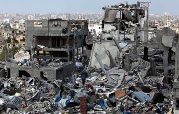 صورة أرشيفية لمنازل متضررة جراء العدوان الصهيوني على غزة