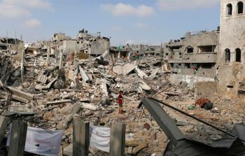 احدى المناطق المدمرة جراء العدوان الصهيوني على غزة