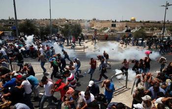 خلال المواجهات مع الاحتلال في القدس المحتلة