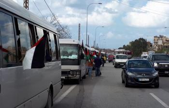 خلال توجه اللاجئين الفلسطينيين الى بلدة مارون الراس الحدودية 