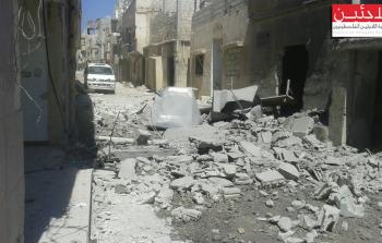 اثار الركام في مخيم درعا 