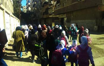 خروج عشرات الطلاب من مدرسة الجرمق البديلة إلى مراكز إقامة في دمشق