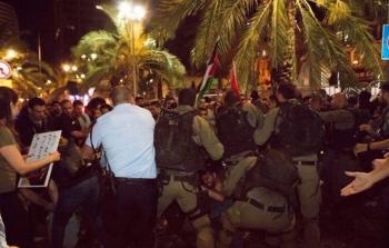 خلال قمع شرطة الاحتلال تظاهرة حيفا 18 أيّار.