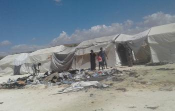 غرق واقتلاع خيام في مُخيّم دير بلوط شمالي سوريا
