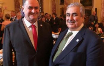 وزير خارجية البحرين برفقة وزير خارجية الكيان الصهيوني