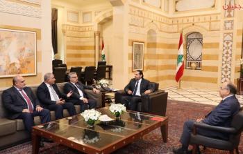 اجتماع الحريري بوفد المؤتمر الشعبي لفلسطينيي الخارج 