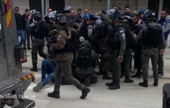 خلال اعتقال فلسطيني في بلدة حوارة- نابلس