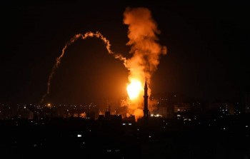 (من قصف الاحتلال على قطاع غزة الليلة)