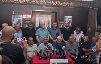 المؤتمر الصحفي لإعلان وقف إطلاق النار في مخيم عين الحلوة