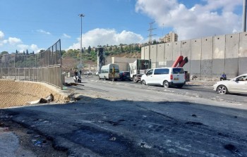 الحاجز العسكري للاحتلال قرب مخيم شعفاط بالقدس