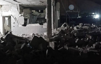 آثار الدمار بعد تفجير منزل عائلة الأسير شلون